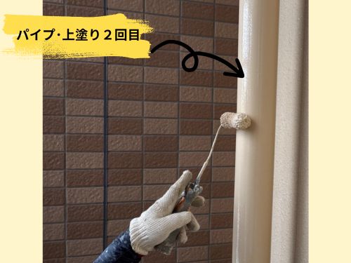 川口市でのアパート外壁塗装とパイプ塗装2